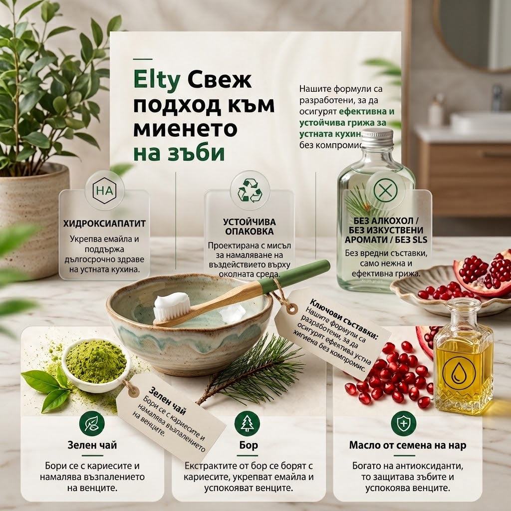 Натурална паста за зъби с етерични масла